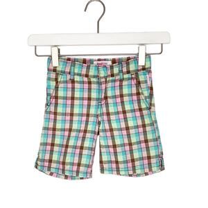OshKosh B’Gosh Multicolor Plaid Flat Front Shorts Girls Size 4